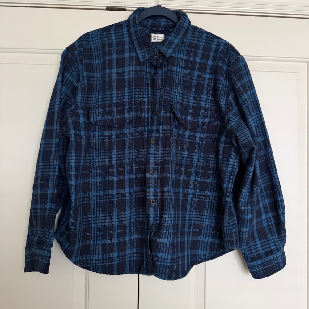 Alpine Design Blue Plaid Men's Shirt